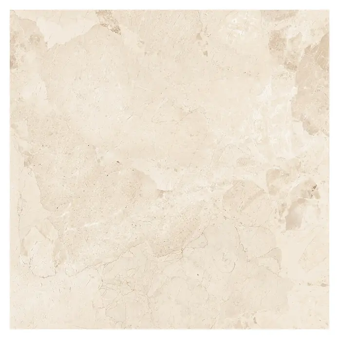 Feinsteinzeugfliese Perugia Beige - 60 x 60 cm, Beige - Helle beigefarbene Marmorfliese mit natürlicher Maserung, ideal für Boden- oder Wandverkleidungen.