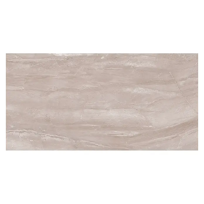Feinsteinzeugfliese Opus Premium Beige - 120 x 60 cm, Beige, Glänzend - Hellbeigefarbene Porzellanfliese mit subtiler, natürlicher Steinaderung.