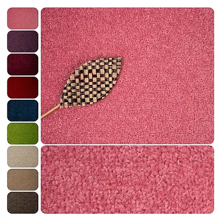 Bricoflor  Teppichboden Meterware Griffmuster, Velours Hochflor, rosa lachs