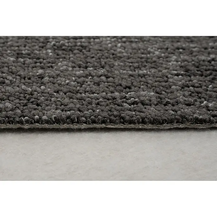 Bricoflor Teppichboden Meterware 4,5x4m, Schlinge gemustert, anthrazit schwarz - Schlinge, 100 % Polypropylen (PP), anthrazit schwarz