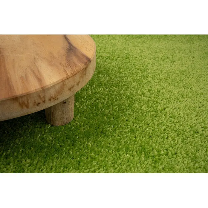 Bricoflor Teppichboden Meterware Griffmuster, Velours Hochflor, hell-grün - Velours, 100 % Polypropylen (PP), hell-grün