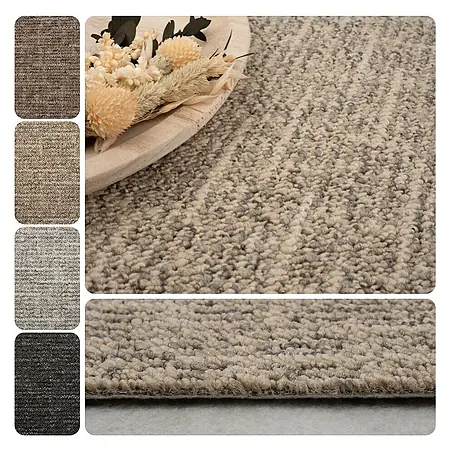 Bricoflor  Teppichboden Meterware 7,5x4m, Schlinge gemustert, beige grau