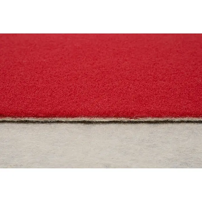 Bricoflor Teppichboden Meterware Griffmuster, Nadelvlies Nadelfilz, rot - 100 % Polypropylen (PP), rot