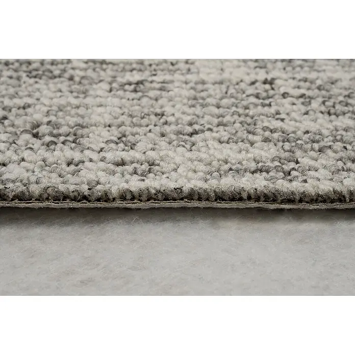 Bricoflor Teppichboden Meterware 3x4m, Schlinge gemustert, hell-grau weiß - Schlinge, 100 % Polypropylen (PP), hell-grau weiß