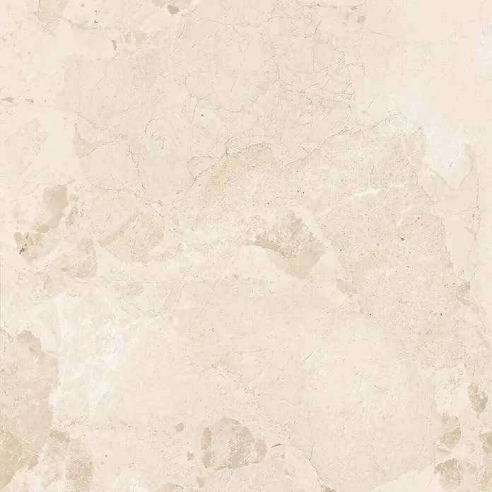 Feinsteinzeugfliese Perugia Beige - 60 x 60 cm, Beige - Beige Naturmarmor-Textur mit subtilen Äderungen und Mustern, ideal für Oberflächen.