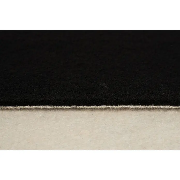 Bricoflor Teppichboden Meterware 6x4m, Nadelvlies Nadelfilz, schwarz - 100 % Polypropylen (PP), schwarz
