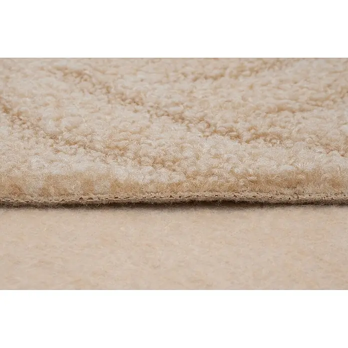 Bricoflor Teppichboden Meterware 6x3m, Schlinge Hoch Tief, beige hell-braun - Schlinge, 100 % Polyamid (PA), beige hell-braun