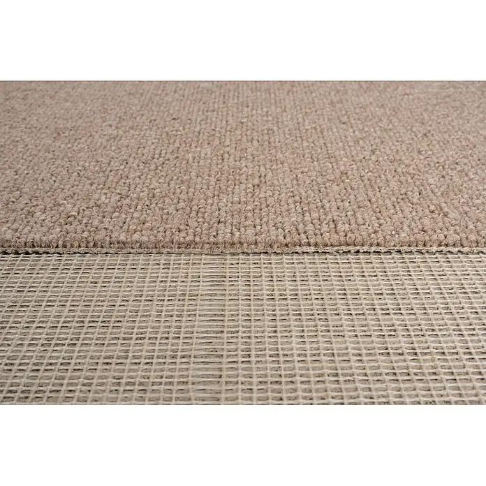 Bricoflor Teppichboden Meterware 2,5x5m, Schlinge gemustert, beige hell-braun - Schlinge, 100 % Polypropylen (PP), beige hell-braun