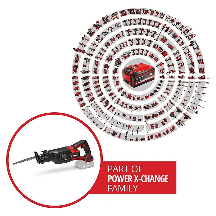 Einhell Professional Power X-Change 18V Akku-Pendelhubstichsäge TP-AP 18/32 Li BL - Solo - 18 V, Anzahl Akkus: Ohne Akku - Informationsansicht