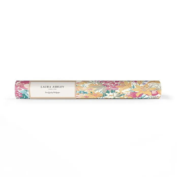 Laura Ashley Vliestapete Vliestapete Everingham Wiese - Mehrfarbig, Floral, 10 x 0,52 m