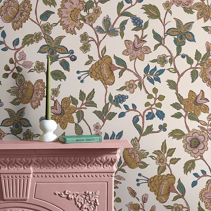 Joules Vliestapete Vliestapete Scot blumen - Weiß/Mehrfarbig, Floral, 10 x 0,52 m