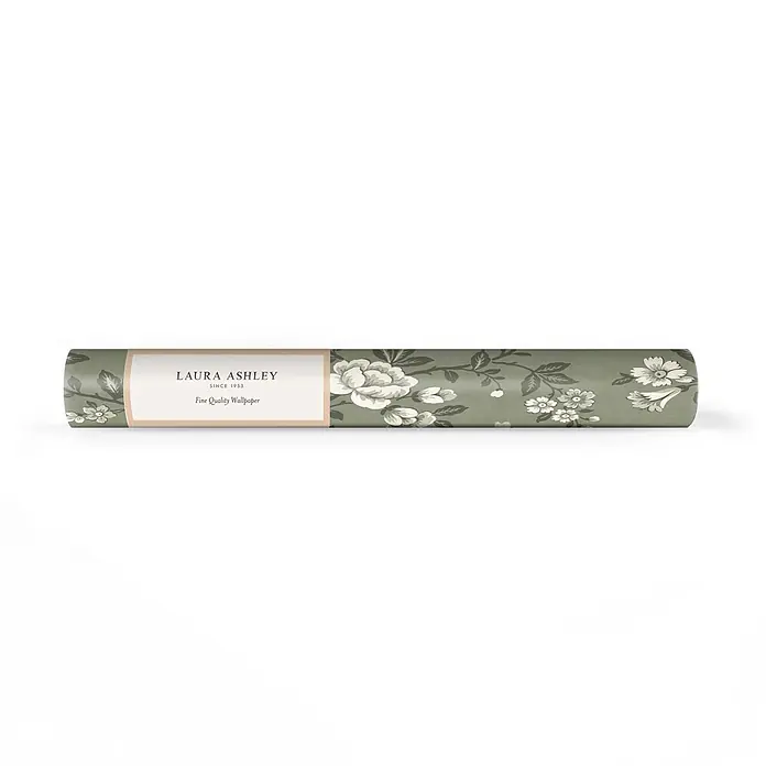 Laura Ashley Vliestapete Vliestapete Bradenbury - Grün, Floral, 10 x 0,52 m