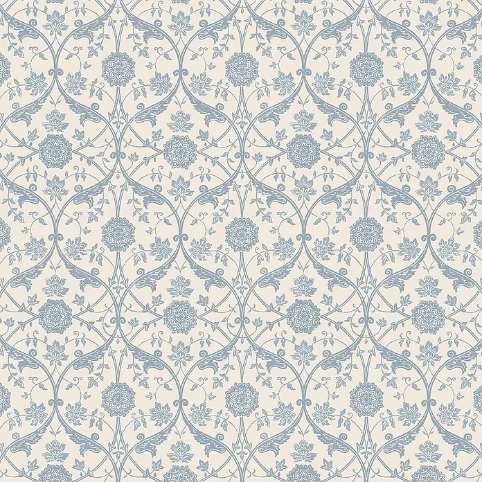 Laura Ashley Vliestapete Vliestapete Endale spalier - Blau, Grafisch, 10 x 0,52 m