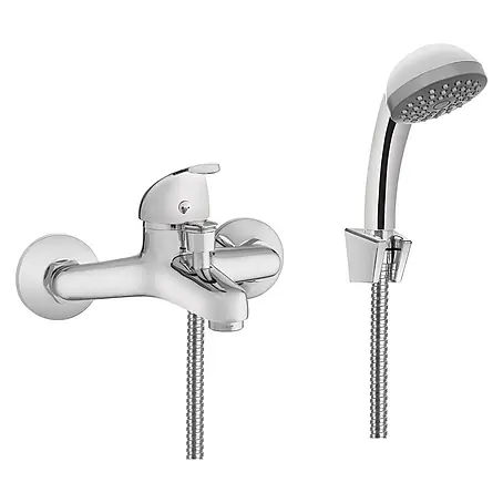 Bad Land  Badewannenarmatur PEREA Badewannenarmatur Set Silber