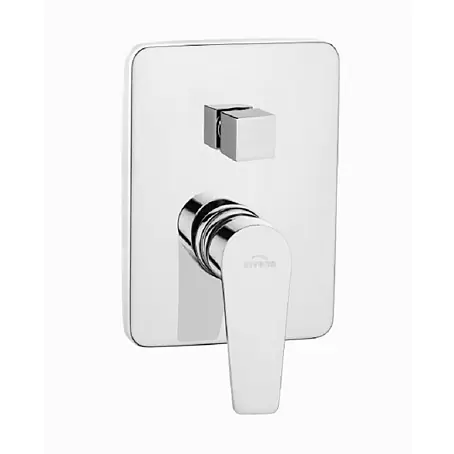 Bad Land DOKOS UP-Badewannenarmatur 2-Funktionen quadratisch Chrom