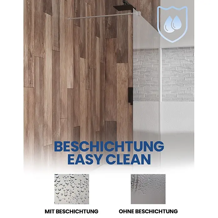 Bad Land Duschwannen-Set KETIL+VIDAR Walk-In Set 140x195 + 150x90 cm Chrom/Weiß - Kunststoff, Weiß