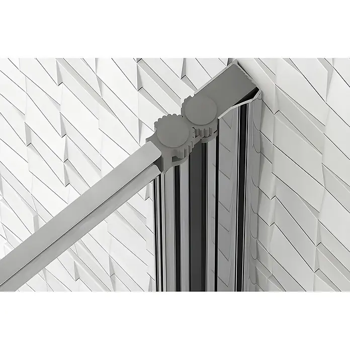 Bad Land Badewannenaufsatz Badewannenaufsatz 5-teilig IDEA 120x140 cm ESG 4 mm Klarglas Silber - 5 Stk., Transparent / Silber