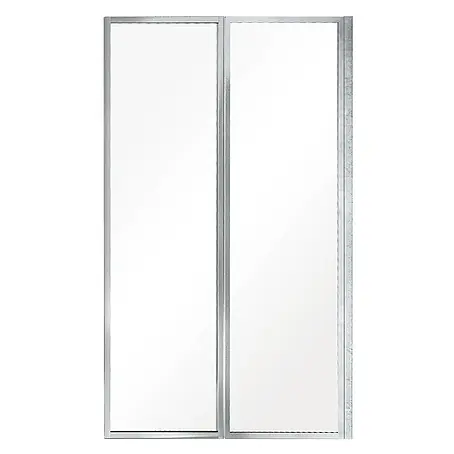 Bad Land  Badewannenaufsatz Wannenaufsatz 2-tlg. AMBITION PREMIUM 2 80x140 cm ESG 4 mm Glas Silber