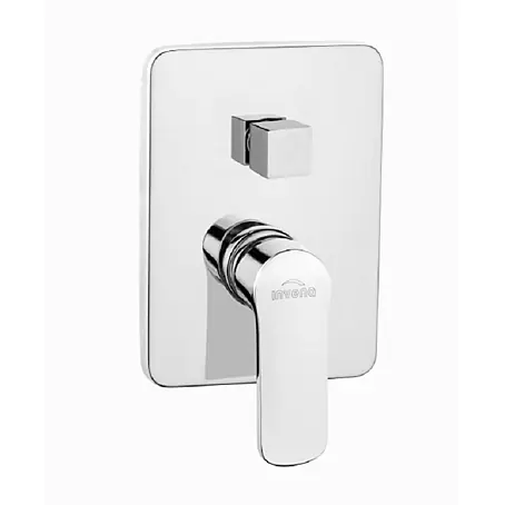 Bad Land SIROS UP-Badewannenarmatur 2-Funktionen quadratisch Chrom