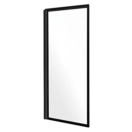 Bad Land  Badewannenaufsatz Badewannenaufsatz 1-teilig ENZO 70x140 cm ESG 4 mm Klarglas Schwarz