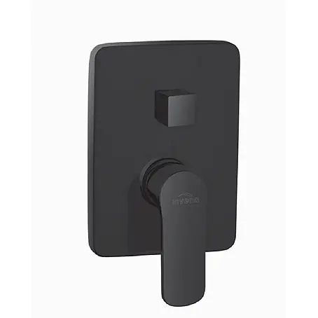 Bad Land  UP-Badewannenarmatur SIROS UP-Badewannenarmatur 2-Funktionen quadratisch Schwarz