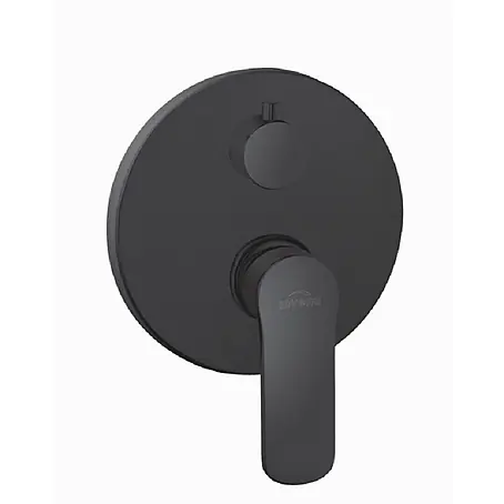 Bad Land  UP-Badewannenarmatur SIROS UP-Badewannenarmatur 2-Funktionen rund Schwarz
