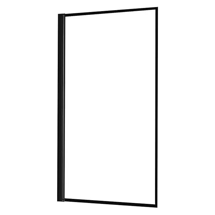 Bad Land Badewannenaufsatz Badewannenaufsatz 1-teilig LAGOS 70x140 cm ESG 5 mm Klarglas Schwarz - 1 Stk., Transparent / Schwarz