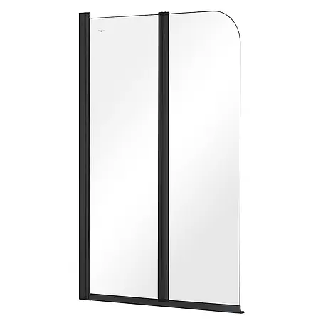 Bad Land  Badewannenaufsatz Wannenaufsatz 2-tlg. PRIME BLACK 2 90x140 cm ESG 5 mm Glas Schwarz
