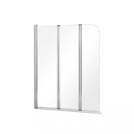 Bad Land  Badewannenaufsatz Badewannenaufsatz 3-teilig PRIME 3 120x140 cm ESG 5 mm Klarglas Silber