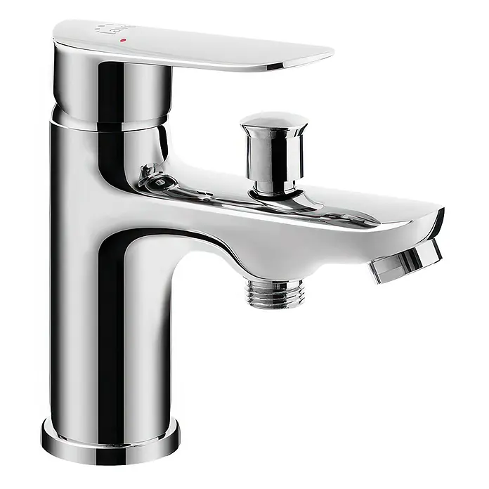Bad Land Badewannenrandarmatur APPIA Badewannenrandarmatur Silber - Silber, Glänzend - Polierter Chrom-Einhebelmischer mit Zugstangenablaufgarnitur und Bidet-Brauseanschluss.