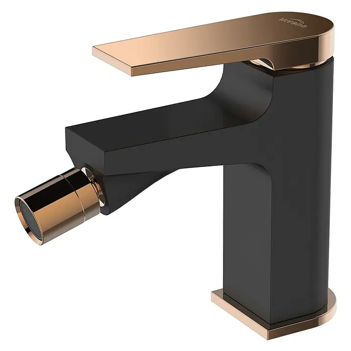 Bad Land Waschtischarmatur MIDNIGHT Bidetarmatur Schwarz-Gold - Schwarz-Gold, Matt
