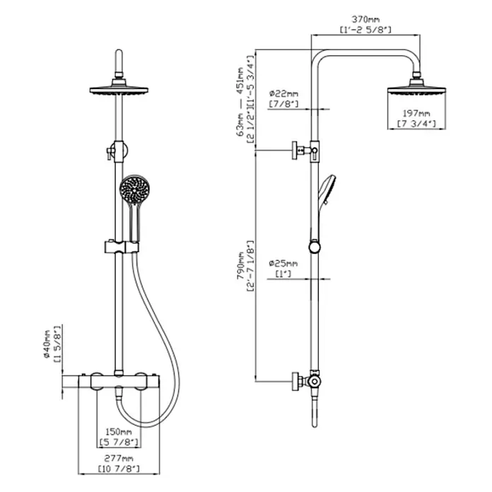 Hudor Duschsystem sc418-2 - 