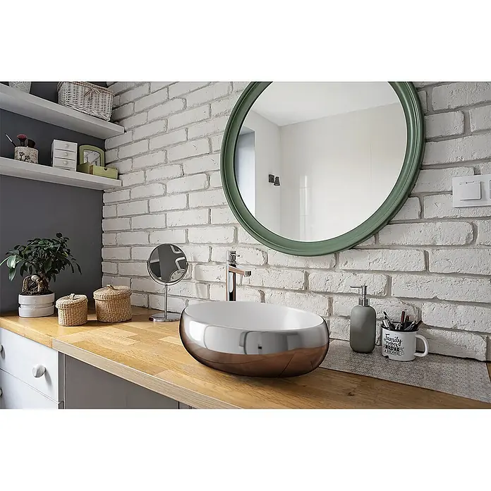 Bad Land Waschtischarmatur GLAMOUR hohe Waschtischarmatur Silber - Silber, Glänzend