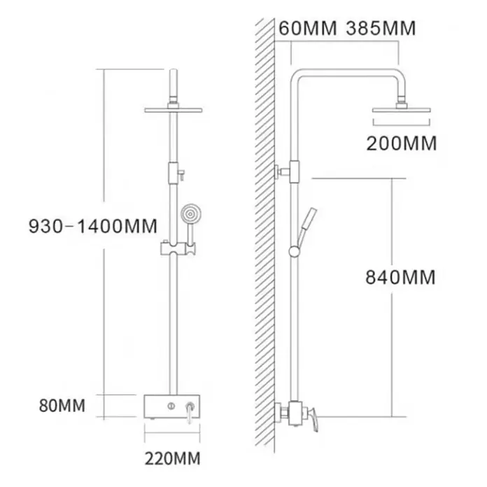 Hudor Duschsystem sc008-2 - 