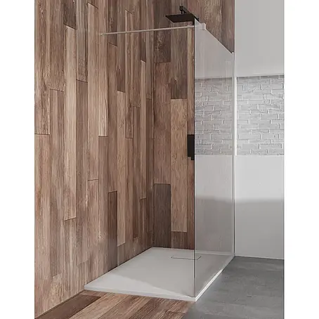 Bad Land  Duschwannen-Set KETIL+VIDAR Walk-In Set 140x195 + 150x90 cm Chrom/Weiß