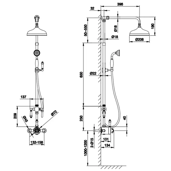Hudor Duschsystem sc1211 - 