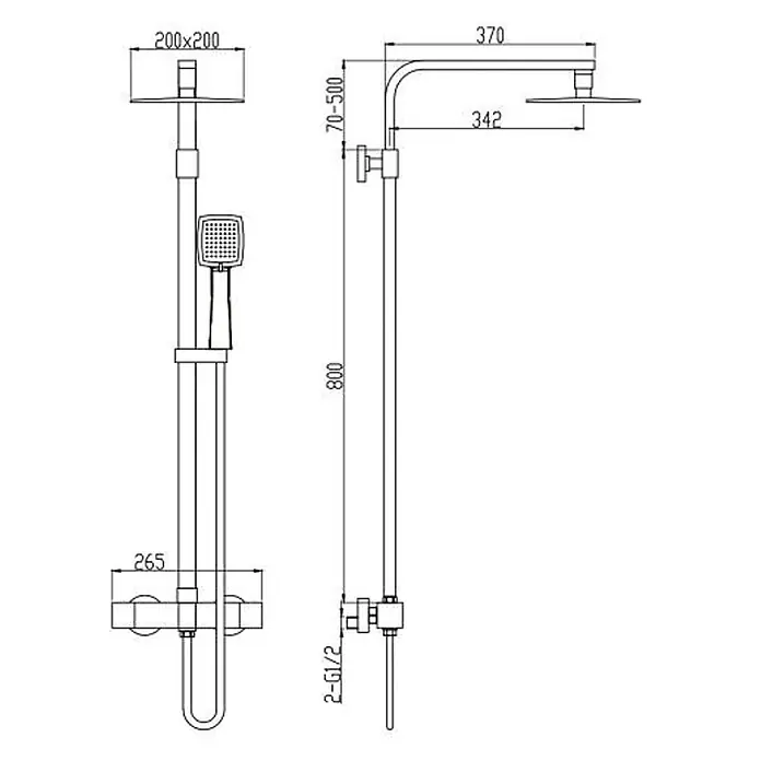 Hudor Duschsystem sc428-2 - 