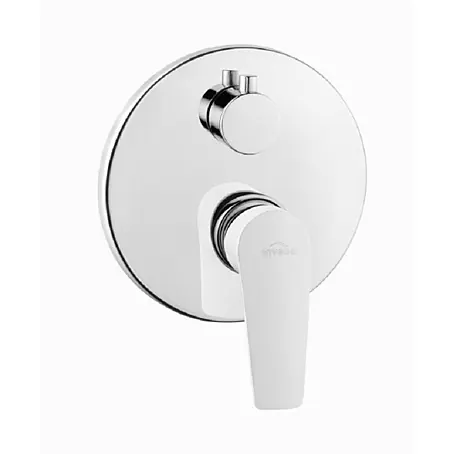 Bad Land DOKOS UP-Badewannenarmatur 2-Funktionen rund Chrom
