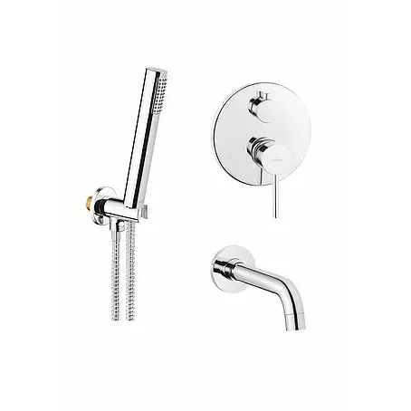 Bad Land  UP-Badewannenarmatur DAFNI UP-Badewannenarmatur Set Silber