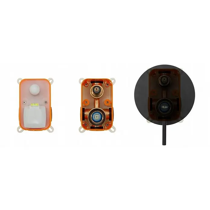 Bad Land UP-Badewannenarmatur LUNGO UP-Badewannenarmatur Set Schwarz Matt Lungo Box - Schwarz, Matt