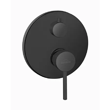 Bad Land  UP-Badewannenarmatur DAFNI UP-Badewannenarmatur 2-Funktionen rund Schwarz