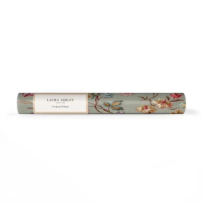 Laura Ashley Vliestapete Vliestapete Lingmell - Grün, Floral, 10 x 0,52 m