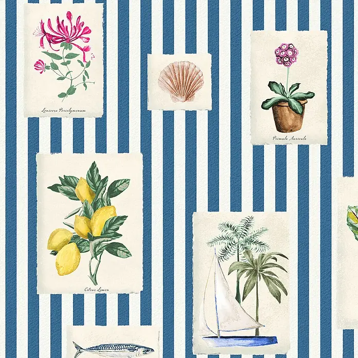 Joules Vliestapete Vliestapete Galerie - Blau, Sonstiges, 10 x 0,52 m