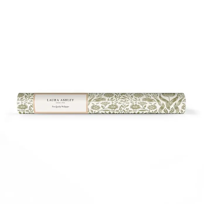 Laura Ashley Vliestapete Vliestapete Ashstead damast - Grün, Sonstiges, 10 x 0,52 m