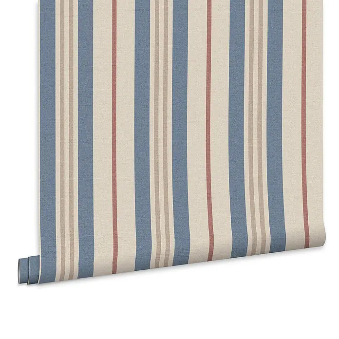 Joules Vliestapete Vliestapete Hainstreifen - Rosa/Blau, Sonstiges, 10 x 0,52 m