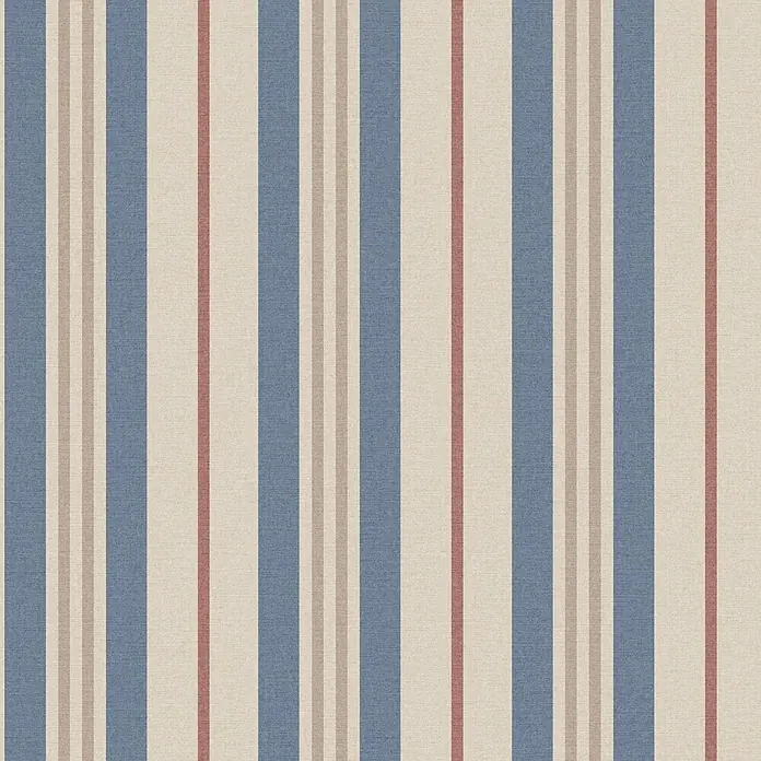Joules Vliestapete Vliestapete Hainstreifen - Rosa/Blau, Sonstiges, 10 x 0,52 m