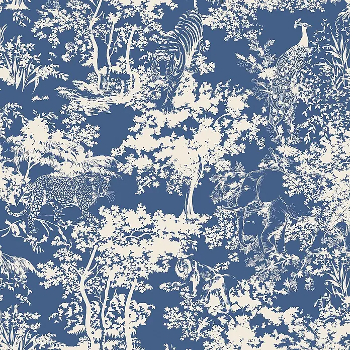 Joules Vliestapete Vliestapete Tier wald - Blau, Tieroptik, 10 x 0,52 m