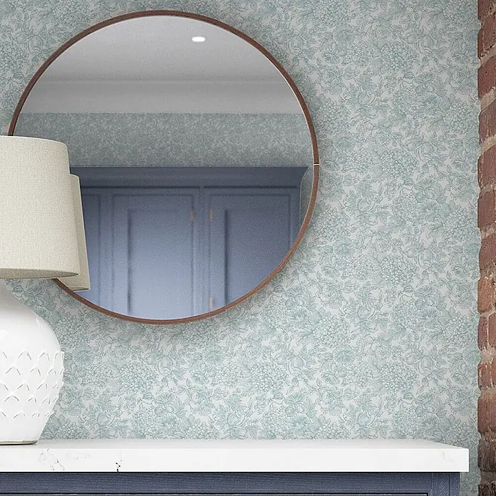 Laura Ashley Vliestapete Vliestapete Louise - Blau, Floral, 10 x 0,52 m