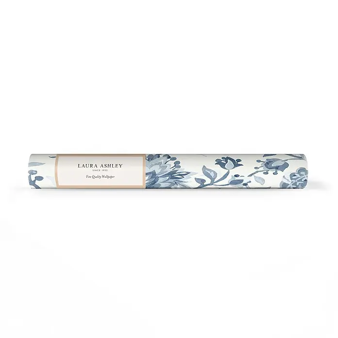 Laura Ashley Vliestapete Vliestapete Adwick - Blau, Floral, 10 x 0,52 m