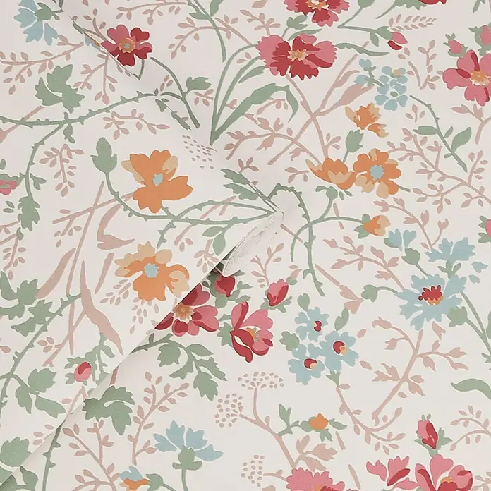 Laura Ashley Vliestapete Vliestapete Shropshire - Rosa, Floral, 10 x 0,52 m